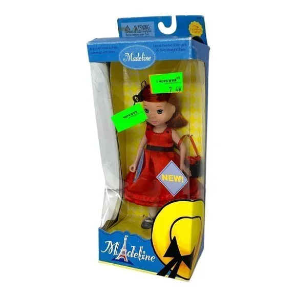 Madeline Poseable Doll Holiday Red Dress2003 Learning Curve PARIS READ 8 inch
